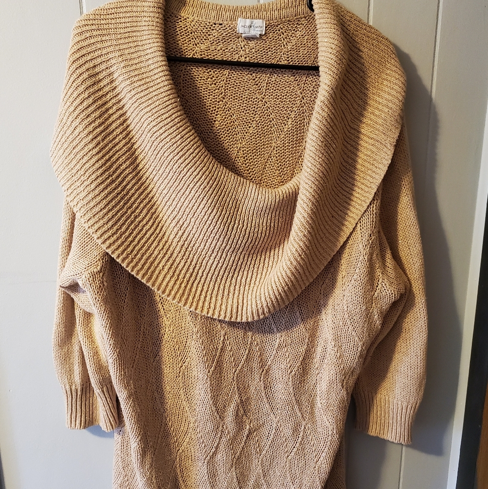 Gold Cowl Neck Sweater